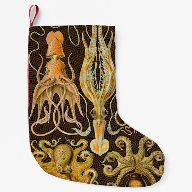Cephalopod Octopus Tintenfisch Meeresnatur Kleiner Weihnachtsstrumpf (Vorderseite)