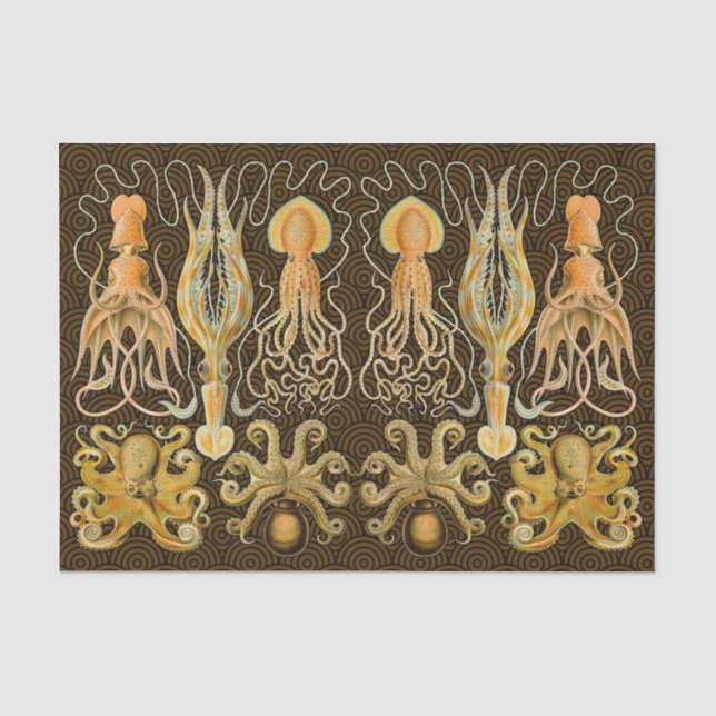 Cephalopod Octopus Tintenfisch Meeresnatur Seidenpapier (Vorderseite)