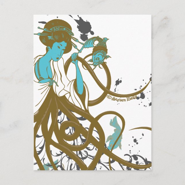 Cephalopod Sushi Postkarte (Vorderseite)