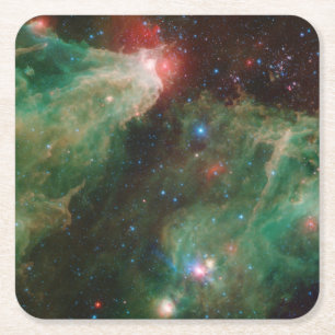 Cepheus B und C Grüner Nebel Rechteckiger Pappuntersetzer