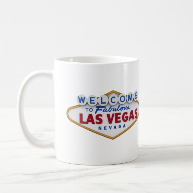 Ceramic coffee mug for Las Vegas coffee lovers (Gauche)