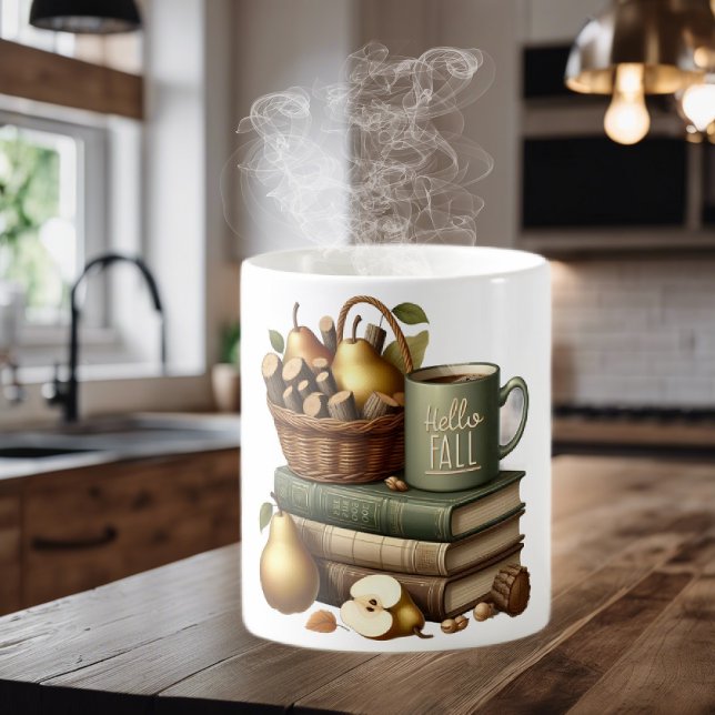 Ceramic Coffee Mug Hello Fall (Créateur téléchargé)