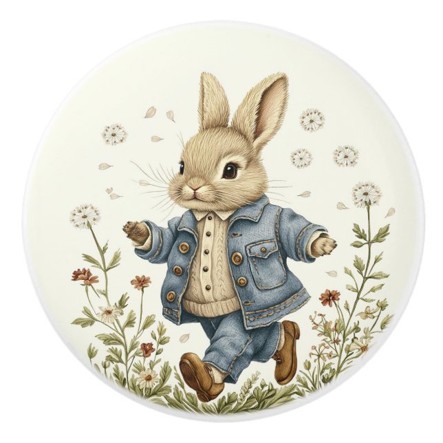 Ceramic Drawer Pull - Autumn Run Keramikknauf (Vorderseite)