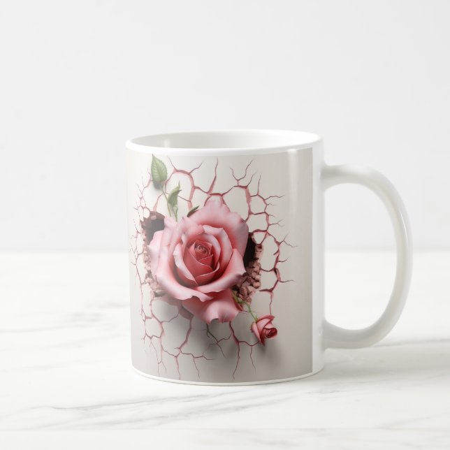 Ceramic Flower Mug Rose Kaffeetasse (Rechts)