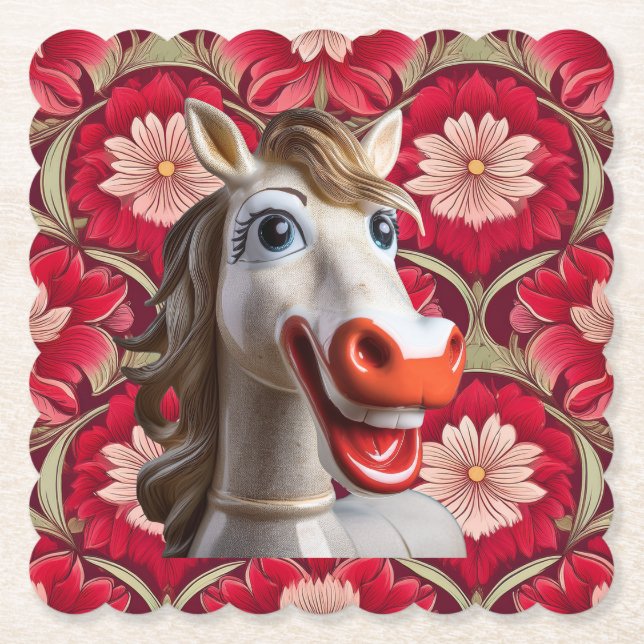 Ceramic Horse Coaster Untersetzer (Vorderseite)