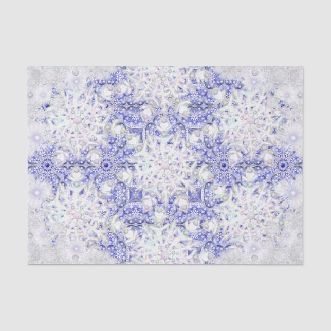 Ceramic lace blue of Greece & snowflake Seidenpapier (Vorderseite)