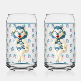 Ceramic Lion Soda Glass Dosenglas