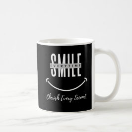 Ceramic mug with positive quote "Smile everytime" Kaffeetasse