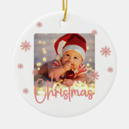 Ceramic Ornament Babys First Christmas Baby