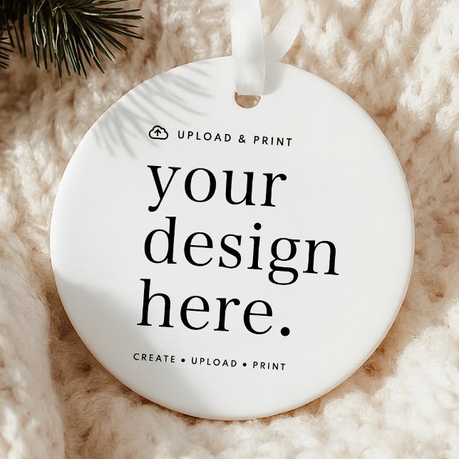 Ceramic Ornament | Design Upload Christmas Decor (Possibilities are endless with this fully editable ceramic Christmas tree ornament template.)
