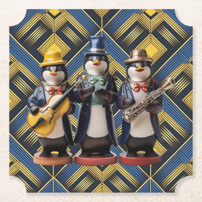 Ceramic Penguin Band Coaster Untersetzer (Vorderseite)