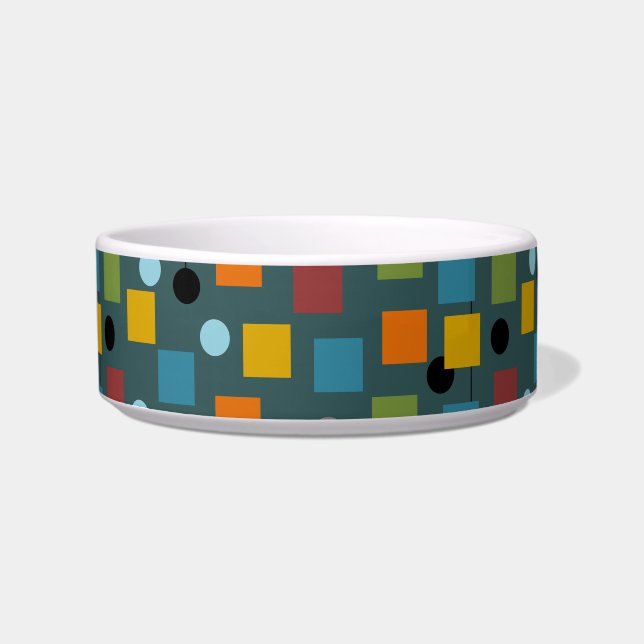 Ceramic Pet Bowl - Mid-Century Modern 1.3 Seamless Napf (Vorderseite)