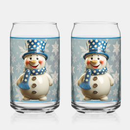 Ceramic Snowman Glass Dosenglas