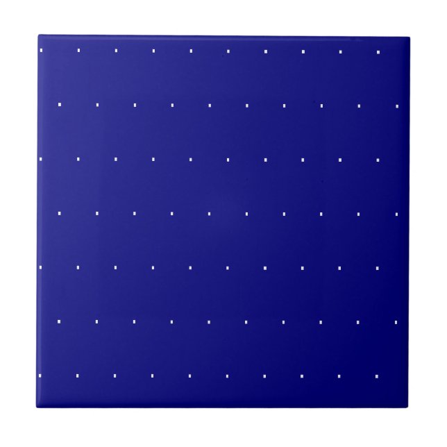 Ceramic Tile Blue & White Dotted  Fliese (Vorderseite)