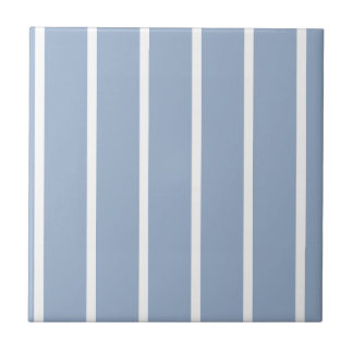 Ceramic Tile Blue & White Stripe Fliese