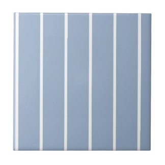 Ceramic Tile Blue & White Stripe Fliese