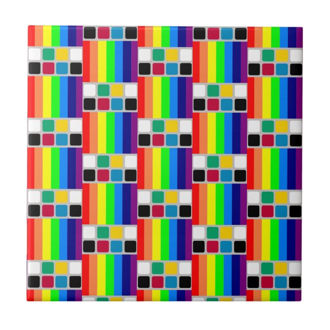Ceramic Tile Colorful Colors Square  Fliese (Vorderseite)