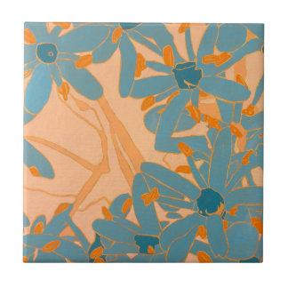 Ceramic Tile Contemporary Leaf Design in Peach Fliese