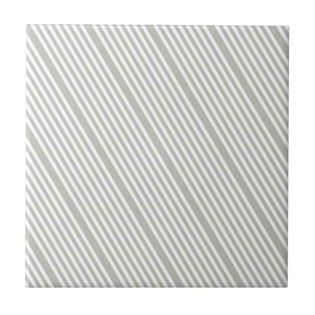 Ceramic Tile Grey & White Stripe Fliese (Vorderseite)