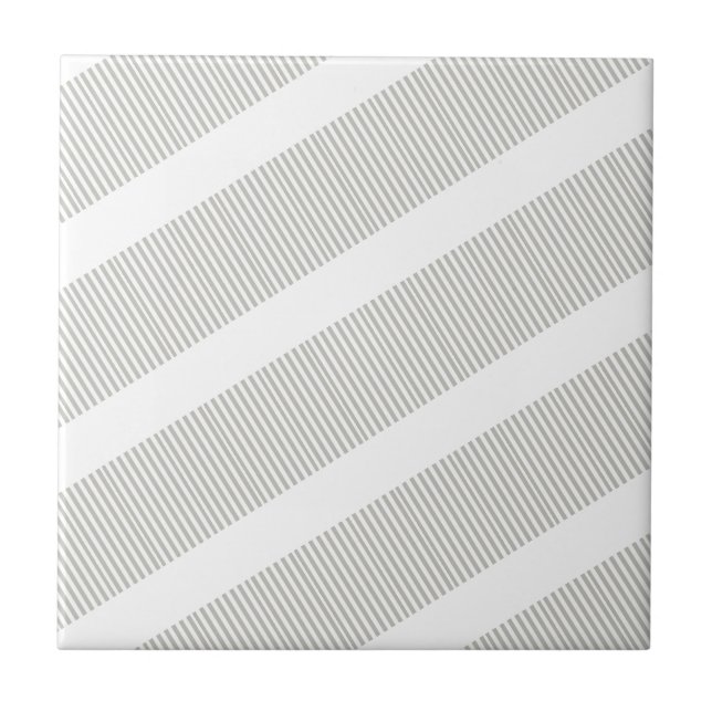 Ceramic Tile Grey & White Stripe Fliese (Vorderseite)
