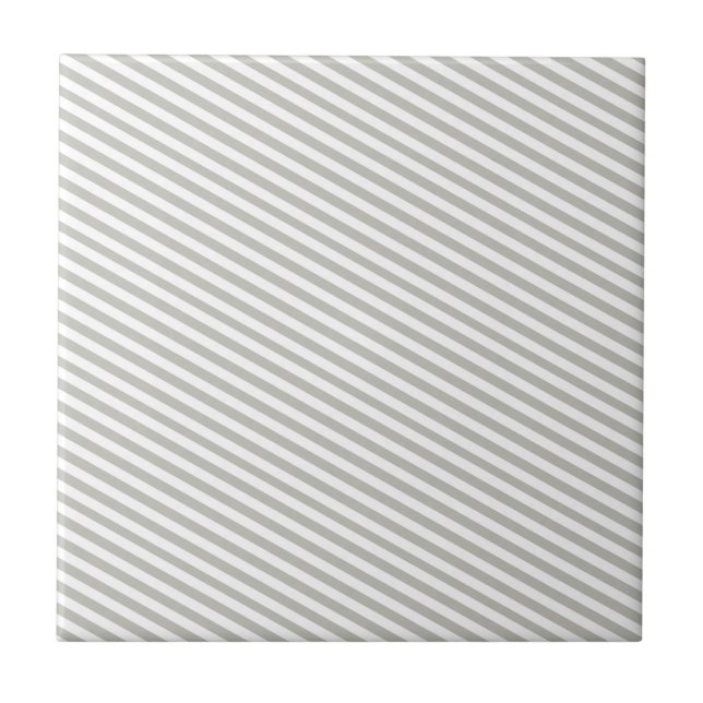 Ceramic Tile Grey & White Stripe Fliese (Vorderseite)