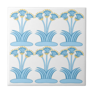 Ceramic Tile in Minoan Lilies aqua Fliese