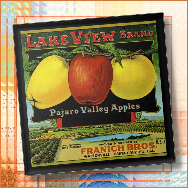 CERAMIC TILE - "Lake View" - Crate label Fliese (Von Creator hochgeladen)