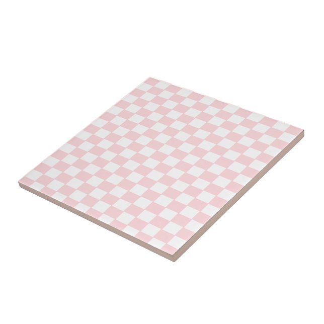Ceramic Tile Pink & White Square Fliese (Seite)