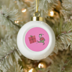 Céramique Boule de Noël Elfe en colère