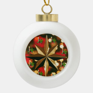 Céramique Boule de Noël en céramique, Chandelle
