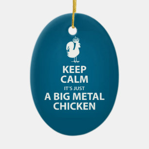 Céramique C'est juste un ornement géant de poulet en métal