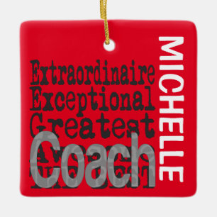 Céramique Entraîneur Extraordinaire CUSTOM Ornement en céram