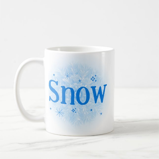 Céramique hivernale à thème neige Mug café personn (Gauche)