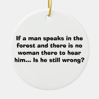 Céramique L'homme parle en ornement de forêt - plaisanterie