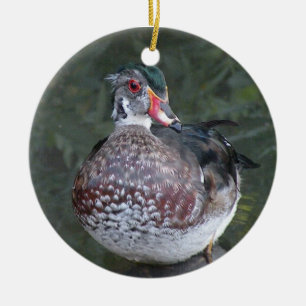 Céramique Ornement de canard en bois