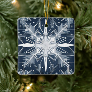 Céramique Ornement de neige en style Art déco