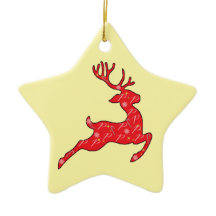 Ornement de Prancer en Vert. Rose, Bleu..