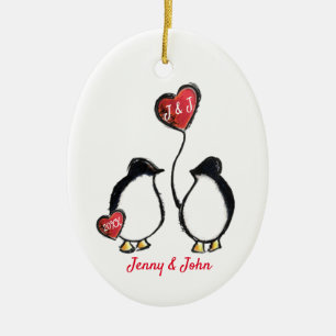 Céramique Penguin mariage cadeau décoration d'arbre en céram