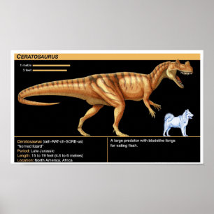 Ceratosaurus - Biologie Jura Poster