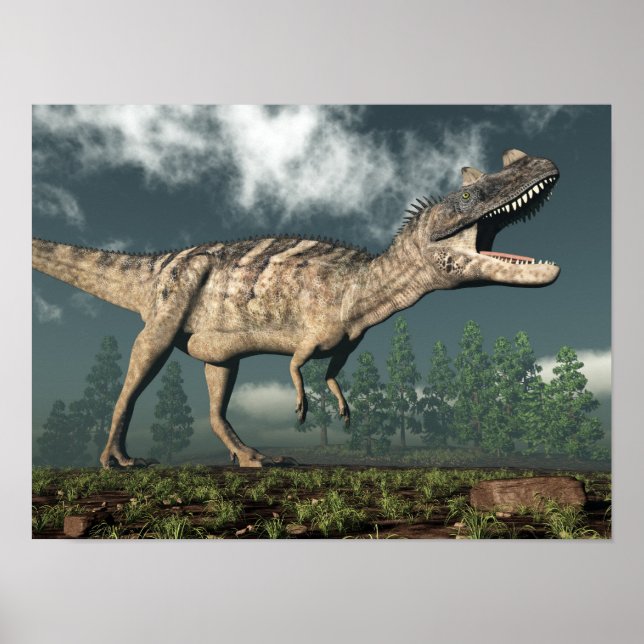Ceratosaurus dinosaur - 3D rendern Poster (Vorne)