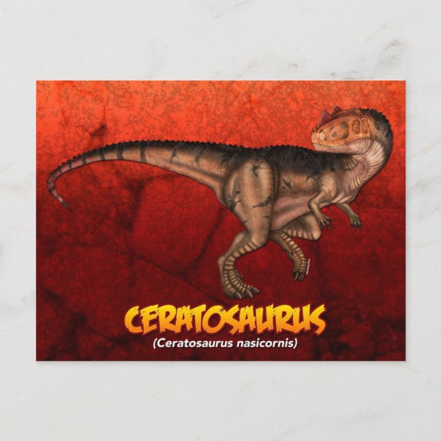 Ceratosaurus Postkarte (Vorderseite)