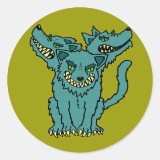 Cerberus - Buch der Monster - Altgriechenland Runder Aufkleber