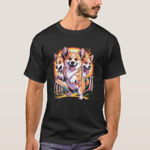Cerberus Corgi Dreiköpfiger Höllenhund Mythologie T-Shirt