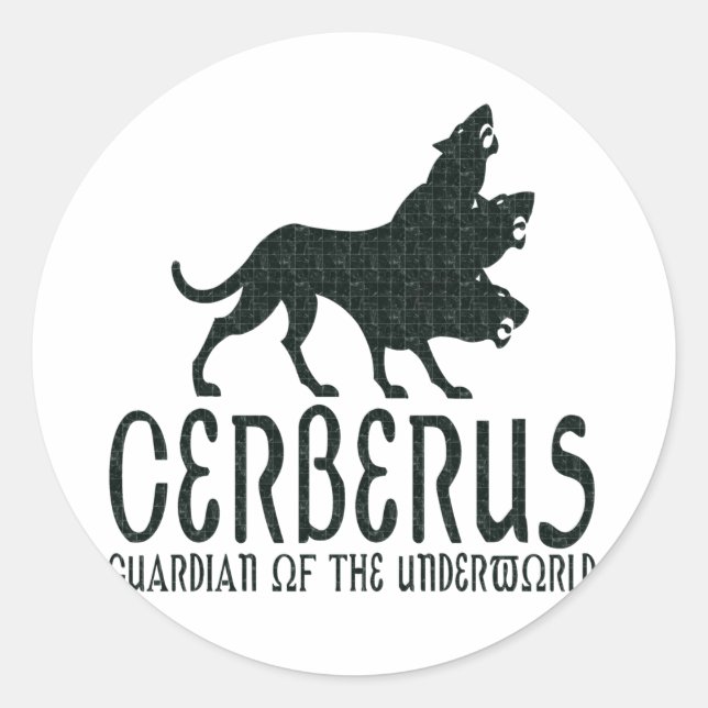 Cerberus Runder Aufkleber (Vorderseite)