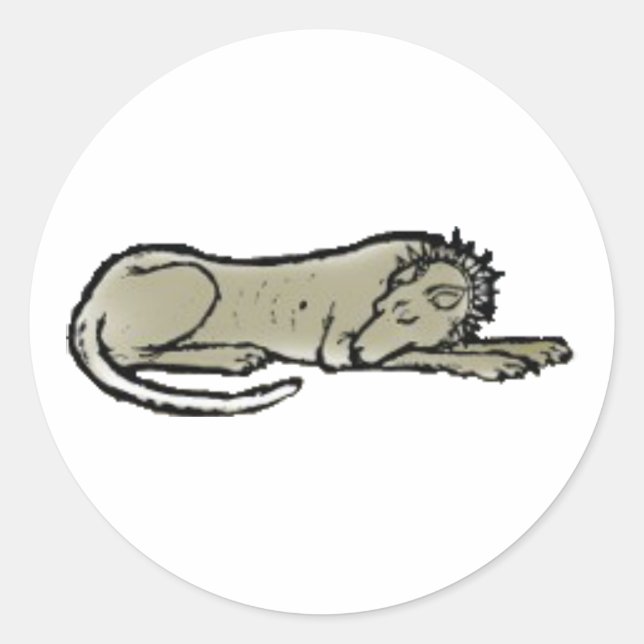Cerberus Runder Aufkleber (Vorderseite)