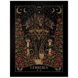 Cerberus, Sternenlicht-Tarot-Kunst Postkarte