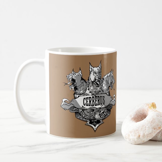 Cerberus und Schlange Kaffeetasse (Mit Donut)