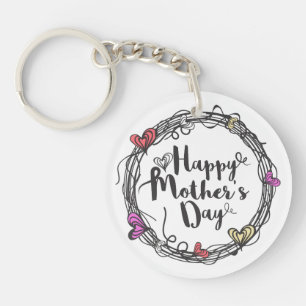 Cercle avec le porte - clé heureux du jour de mè