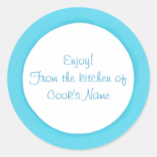 Cercle bleu de la cuisine des autocollants de cart