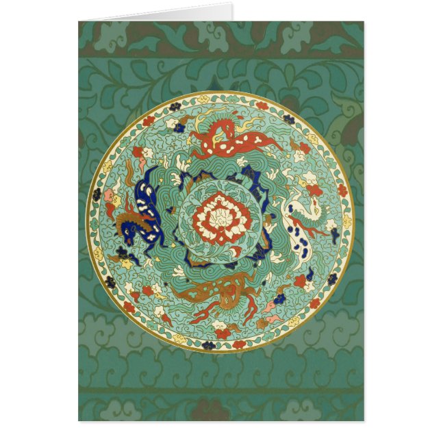Cercle chinois antique bleu vert (Devant)